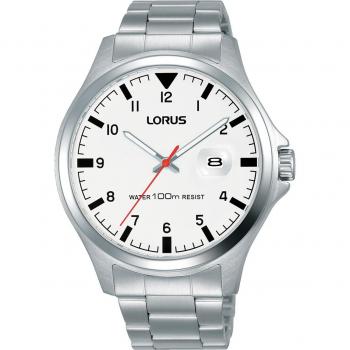 Reloj Lorus Mod. RH965KX9 para Mujer - Elegante y Sofisticado - Resistente Al Agua - Correa de Acero Inoxidable - Esfera Negra - Funciones Prácticas