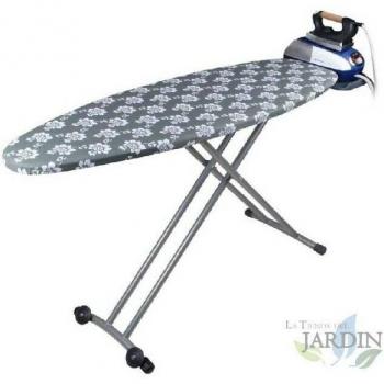 Tabla de planchar SUINGA 140x46 cm, rejilla de acero, altura regulable hasta 93 cm, fácil planchado
