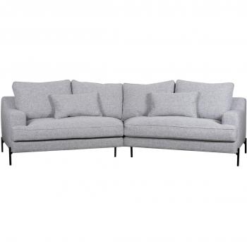 Sofá esquinero 5 plazas gris PUCHKINE