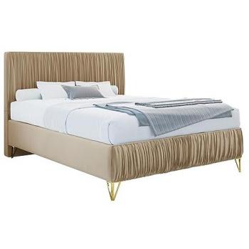 Cama Logan 112 Doble Tapizada Amor 4304, 140x200 cm, con Somieres y Dimensiones 140x209x120 cm