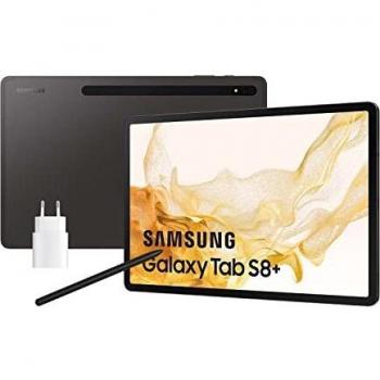 Samsung Galaxy Tab S8+ con Cargador - Tablet Android de 12,4 Pulgadas, 128 GB, WiFi, Negro