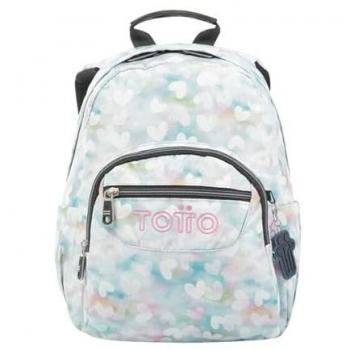 Mochila Escolar Corazones Pastel - Tempera Totto España, Unisex, Multicolor, Única