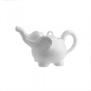 La Porcellana Elefanti Tetera de Elefante GB, Color Blanco