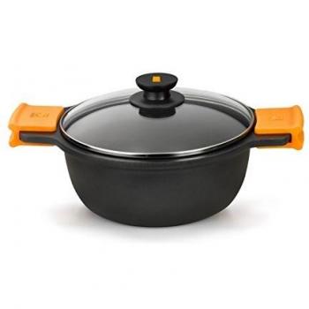 BRA Cacerola Alta, Metal, Negro, 20 cm