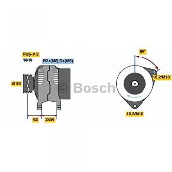 Alternador Bosch 120A 14V para Opel Astra H GTC, Meriva A, Corsa C y Vauxhall Astra Mk5 Sport Hatch