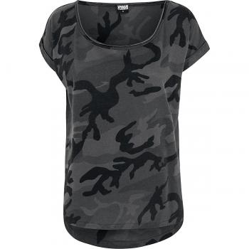 Urban Classics Camiseta de manga corta para mujer, diseño de camuflaje, Camiseta Mujer, Multicolor