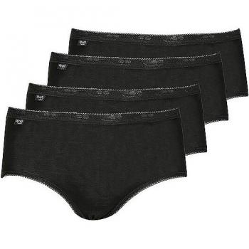 Sloggi Basic+ Midi Briefs 4 Pack - Black - Size UK 12