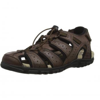 Geox Strada U, Sandalias Punta Cerrada, para Hombre, Marrón