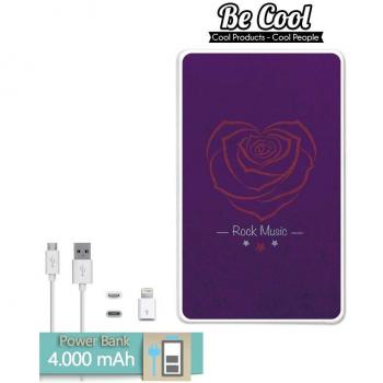 Becool® - Batería Externa Power Bank 4000 mah + Gratis 1 cable USB-MicroUsb