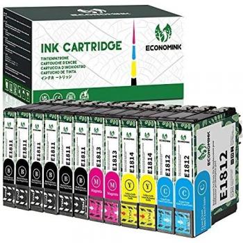 Economink 18XL Compatible para Epson 18 XL Cartuchos de Tinta, para Expression Home XP-102 XP-202 XP-205 XP-215 XP-225 XP-30 XP-302 XP-305 XP-312 XP-315 Impresoras, Pack de 12