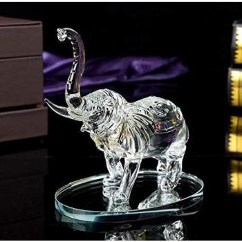 London Boutique - Figura Decorativa de Cristal con diseño de Elefante
