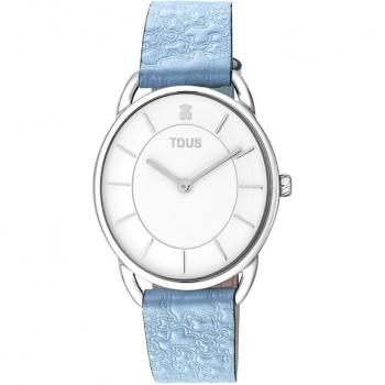 Reloj TOUS Mujer Dai XL Analógico Acero Inoxidable Correa de Piel Kaos Azul 200351018