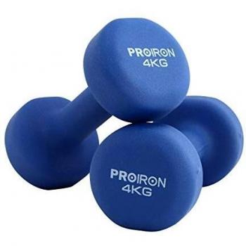 PROIRON Mancuernas de Neopreno -Mancuernas con Revestimiento de Neopreno 2 x 4 kg