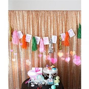 'TRLYC 275 * 120 oro rosa lentejuelas Fiesta Photo Booth fotografía de telón de fondo, Sparkly boda cortina para la venta