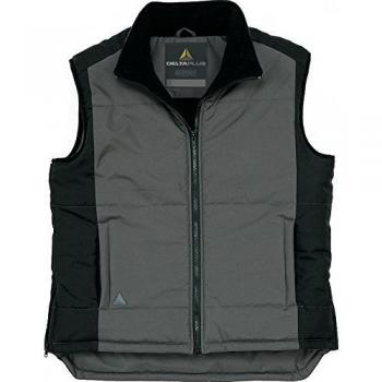 Delta plus - Chaleco poliester pongee pvc gris/negro talla -l