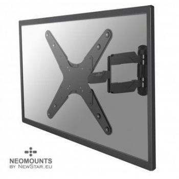 Newstar NM-W440BLACK Soporte de Pared para TV/Monitor Full Motion, 23-52, Altura Ajustable (Resorte de Gas), Abrazadera y Ojal, Negro