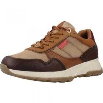 Zapatillas de Piel para Mujer Carmela con Cierre de Cordón, Color Marrón, Talla 39, Estilo Casual