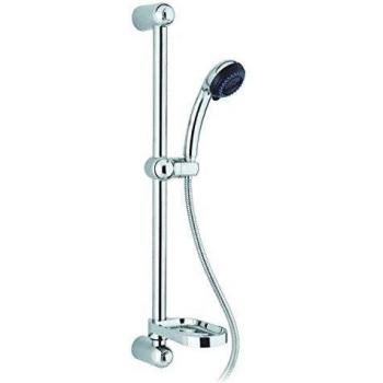 Conjunto de Ducha Planet - Barra Deslizante con Alcachofa de Acero Inoxidable y ABS, 3 Chorros