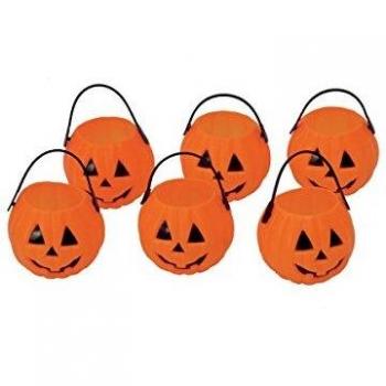 Bolsa de 6 Calabazas de 7 cm para Halloween