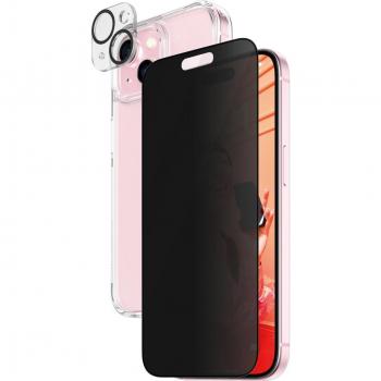 PanzerGlass Privacy 3-in-1-Pack Protector de pantalla para iPhone 15 (2023) - Apple, incluye 1 pieza