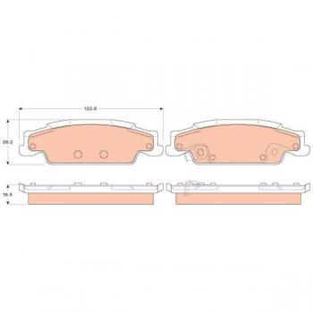 Pastillas de freno TRW GDB4453 para freno de disco, traseras