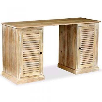 vidaXL Escritorio 140x50x77 Madera Mango Mesa Mesilla Mueble Auxiliar Oficina