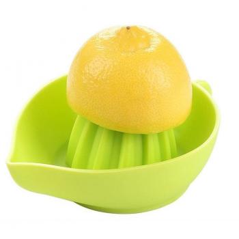 Exprimidor de Cocina Manual de Naranjas, Limones y Cítricos para Zumos Fabricado en Silicona de Grado Alimentario libre de toxinas, bordes redondeados, portátil y apto para lavavajillas color verde