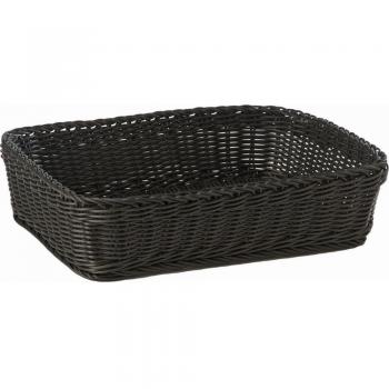 APS Cesta, Rectangular, Polipropileno, Negro, 40 x 30 cm, h: 10 cm
