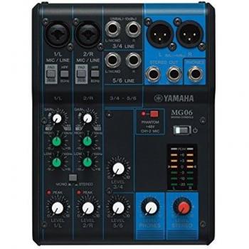 Mezclador Analógico Yamaha MG06 de 6 Canales