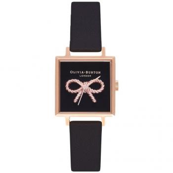 RELOJ OLIVIA BURTON  VINTAGE BOW BLACK & ROSE GOLD
