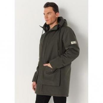 Abrigo parka impermeable verde Lois para hombre