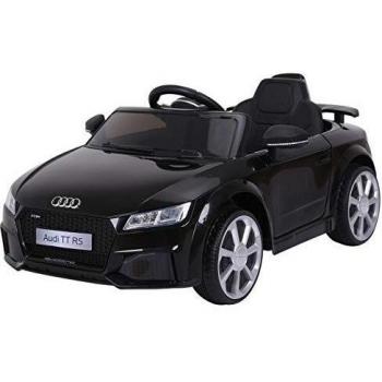 HOMCOM Audi TT Eléctrico Infantil Coche Juguete Niño 3 Años+ con Mando a Distancia con Música y Luces Modos de Aprendizaje Batería 6V Doble Apertura de Puerta Carga 30kg 103x63x44cm Color Negro