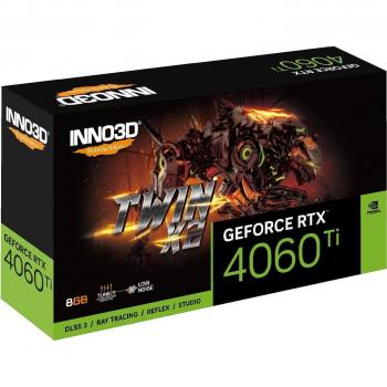 Inno3D GeForce RTX 4060 Ti Twin X2 8GB GDDR6 DLSS3, 3x DisplayPort, 1x HDMI, 1x 8-pin PCIe