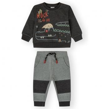 Conjunto de bebé niño en negro con estampado Canada House