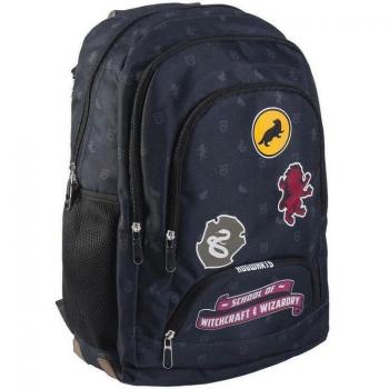 Mochila Escolar Grande Harry Potter Hogwarts 30x46x18cm Blue