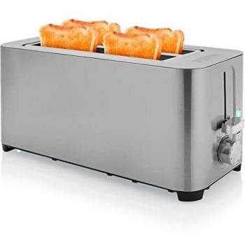 Princess 142402 Tostadora de acero con 2 ranuras largas - 7 niveles - 1400 W