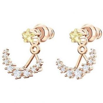 Swarovski 5486351 - Pendientes de botón en Acero Inoxidable, Oro Rosa