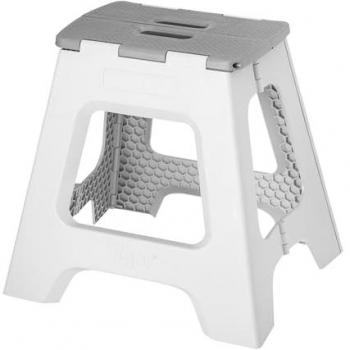 Taburete Plegable Compacto de 40 cm - Resistente hasta 150 kg - Ideal para Espacios Reducidos y Fácil Almacenamiento - Antideslizante y Ligero