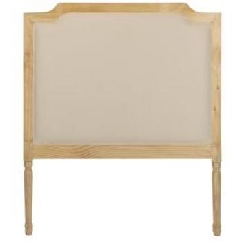 Cabecero de Cama Adda Home de Madera Natural y Lino, Diseño Elegante y Minimalista de 100x5x120 Cm