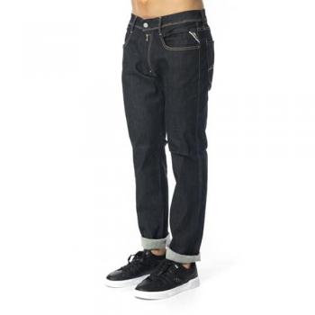 Replay Anbass Hyperflex Slim-Fit Dark Blue Jeans for Men - Size 34W x 32L