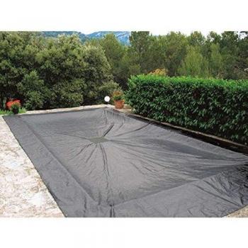 Cubierta protectora de piscina rectangular 5 x 9 m, 140 g/m²