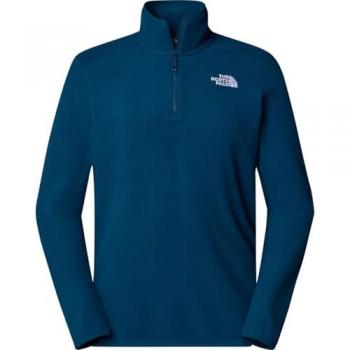 Forro polar The North Face 100 Glacier 1/4 Zip hombre verde L