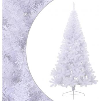 vidaXL Artificial Half Christmas Tree with Stand White 180 cm PVC
