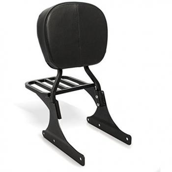 Sissy Bar+ Portaequipaje Compatible para Harley Davidson Softail Springer 88-04 Negro