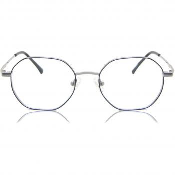 Gafas Anti-Azules Geometric Montura Completa Metálico Azules Lentes Recetadas para Hombre - SmartBuy Collection
