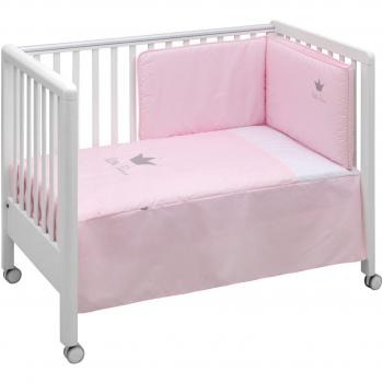 Cambrass Crown - Juego de colcha y protector, color rosa