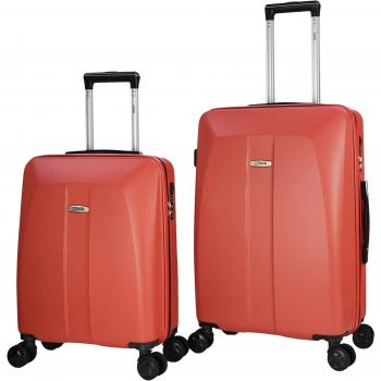 Set Trolleys Cabina + Mediana Unik Revolution Zeta Color Coral