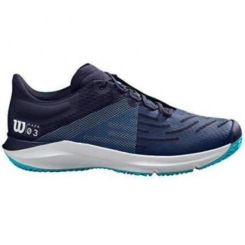 Wilson Kaos 3.0, Zapatilla de Tenis para Todo Tipo de Terreno, tenistas de Cualquier Nivel para Hombre, Azul/Blanco/Azul Oscuro, 44 EU