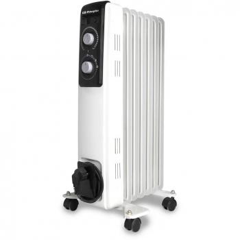 Orbegozo RF 1500 Radiador de Aceite, 1500W de Potencia, construcción Modular de 7 Elementos y diseño en Color Blanco, 3600 W, 1 Liter, 44 Decibelios, Negro