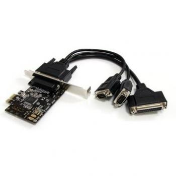 StarTech.com Tarjeta Adaptadora PCI Express PCIe 2 Puertos Serie 1 Paralelo con Cable Multiconector RS232 Serial - Accesorio